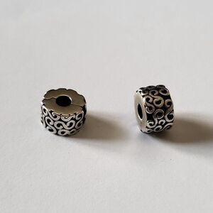 Pandora Set Of 2 Swirl Clip Charms